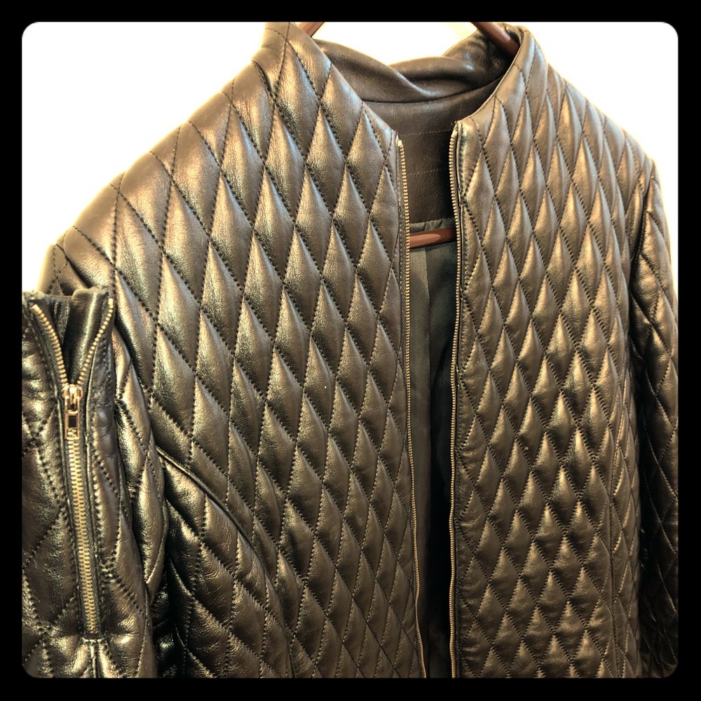 Women’s Quilted Leather Jacket